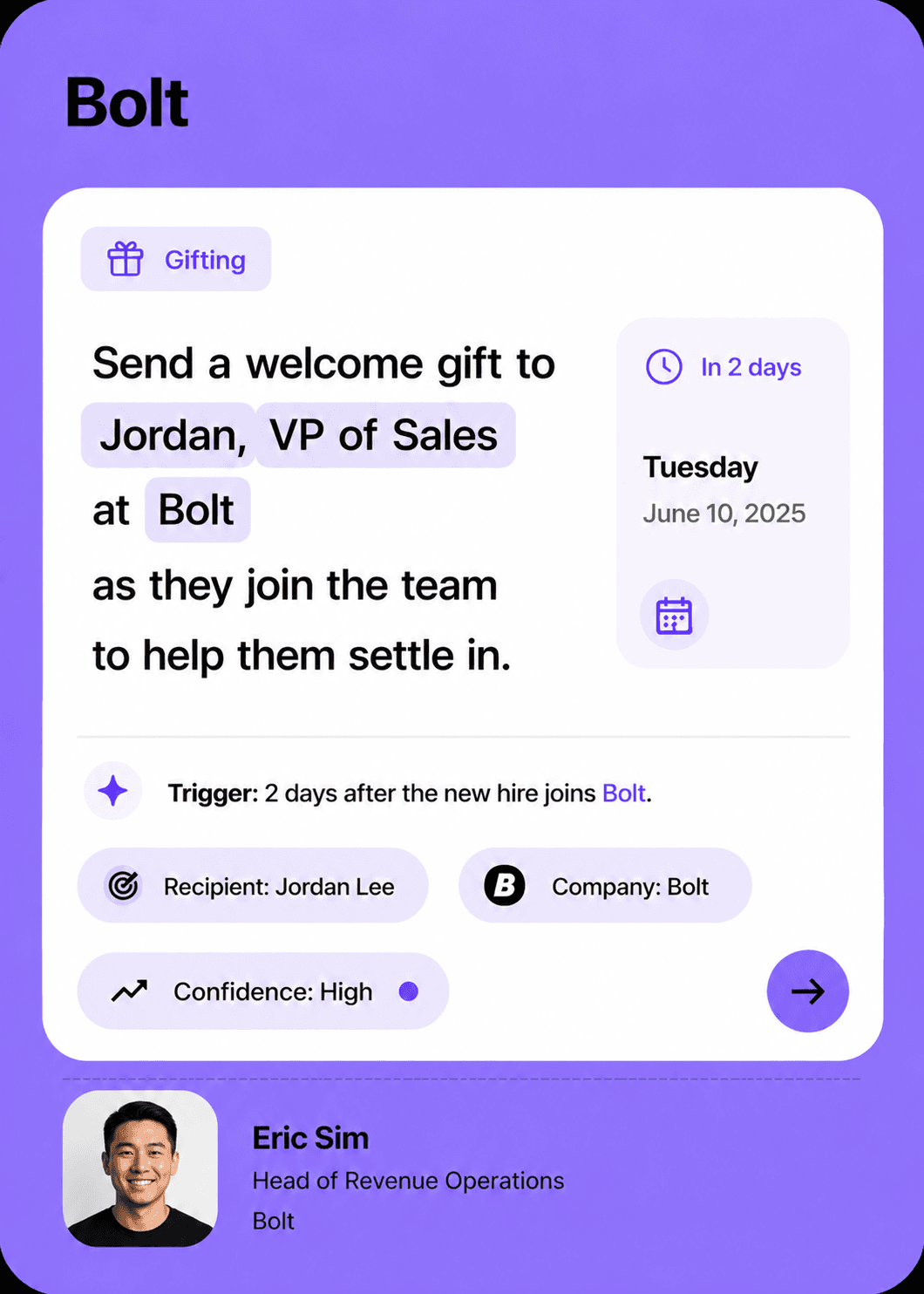 Eric Sim, Head of Revenue Operations at Bolt