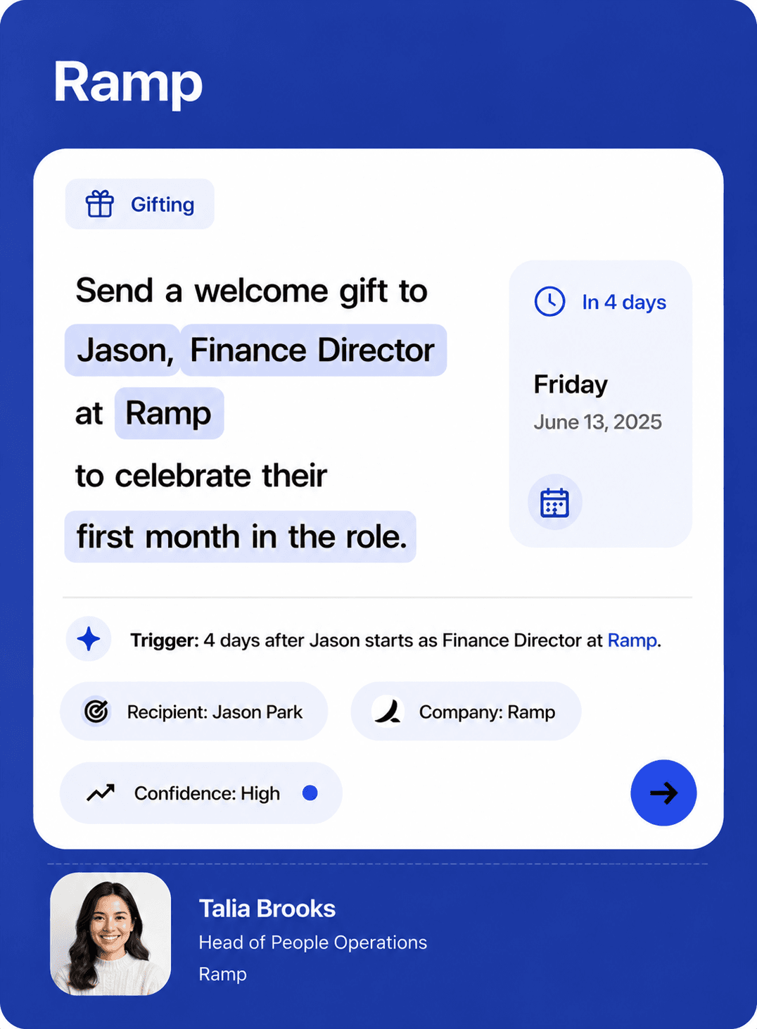 Talia Brooks, Head of People Operations at Ramp