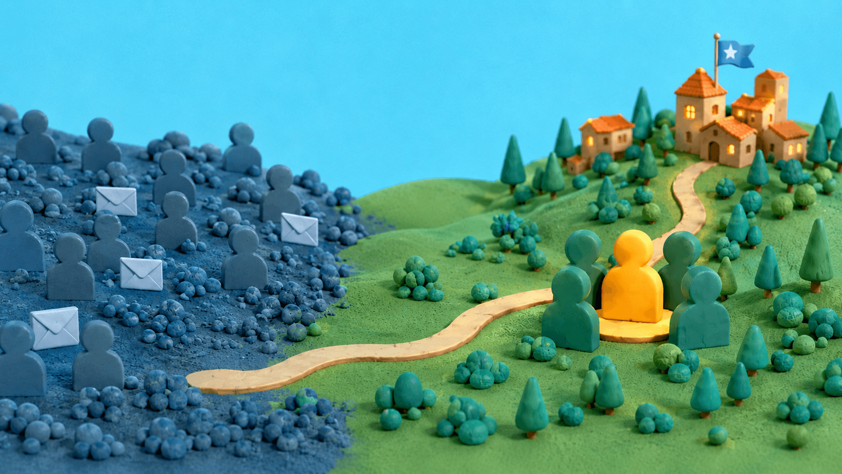 A landscape representing founder signals becoming an investment workflow